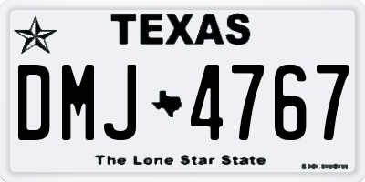 TX license plate DMJ4767
