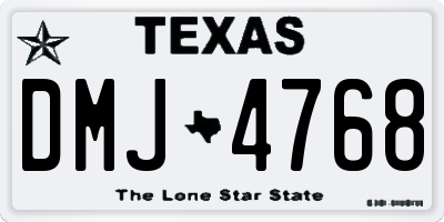 TX license plate DMJ4768