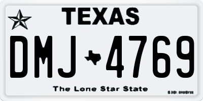 TX license plate DMJ4769