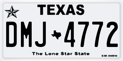 TX license plate DMJ4772