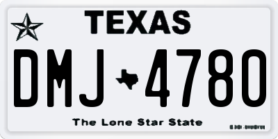 TX license plate DMJ4780