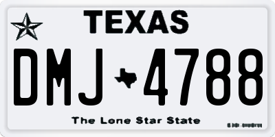 TX license plate DMJ4788