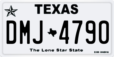 TX license plate DMJ4790