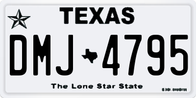 TX license plate DMJ4795