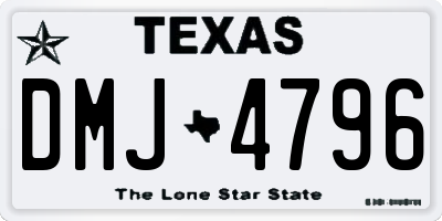 TX license plate DMJ4796