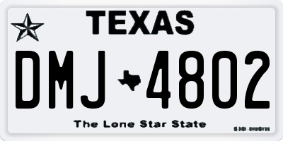 TX license plate DMJ4802