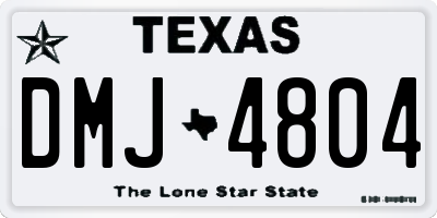 TX license plate DMJ4804