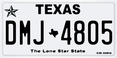 TX license plate DMJ4805
