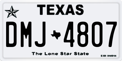 TX license plate DMJ4807