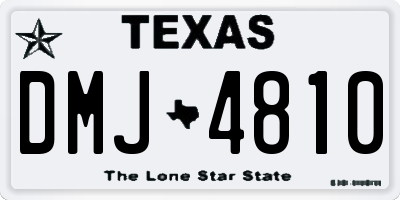 TX license plate DMJ4810