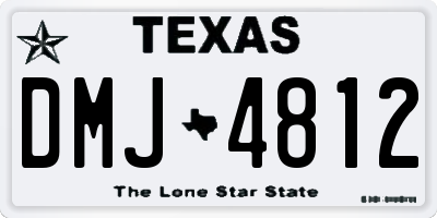TX license plate DMJ4812