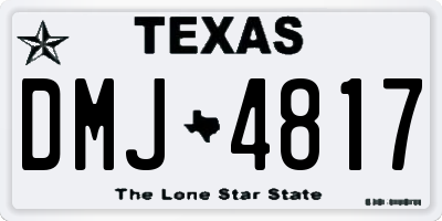 TX license plate DMJ4817