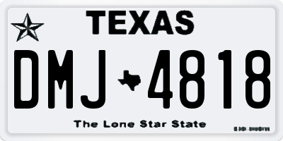 TX license plate DMJ4818