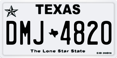 TX license plate DMJ4820