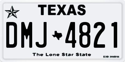 TX license plate DMJ4821