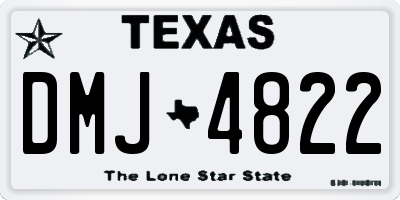 TX license plate DMJ4822