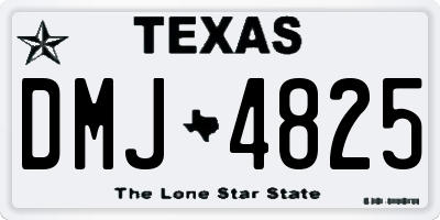 TX license plate DMJ4825