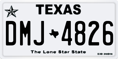 TX license plate DMJ4826