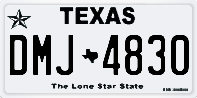 TX license plate DMJ4830