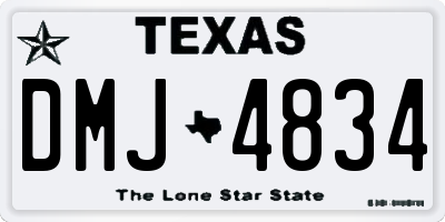 TX license plate DMJ4834
