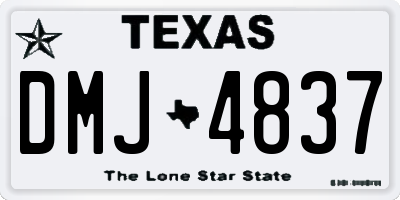 TX license plate DMJ4837