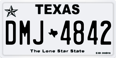 TX license plate DMJ4842