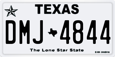 TX license plate DMJ4844