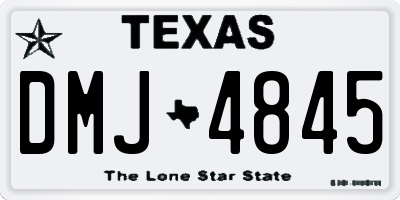 TX license plate DMJ4845