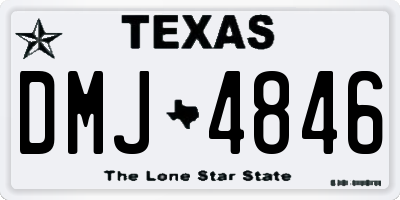 TX license plate DMJ4846