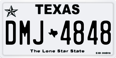 TX license plate DMJ4848