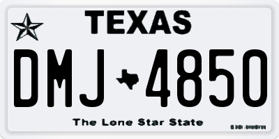 TX license plate DMJ4850