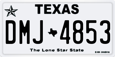 TX license plate DMJ4853