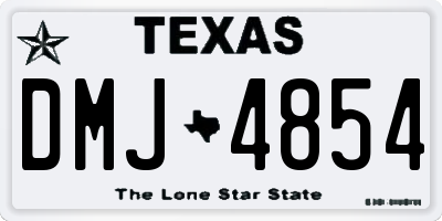 TX license plate DMJ4854