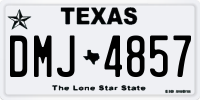 TX license plate DMJ4857