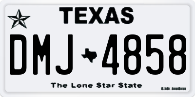 TX license plate DMJ4858
