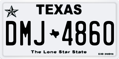 TX license plate DMJ4860