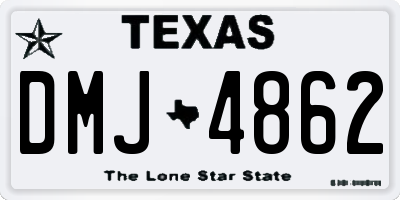 TX license plate DMJ4862