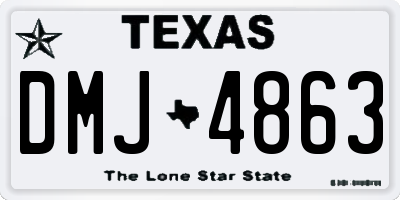 TX license plate DMJ4863