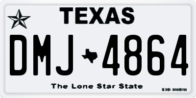 TX license plate DMJ4864
