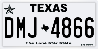 TX license plate DMJ4866