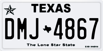 TX license plate DMJ4867
