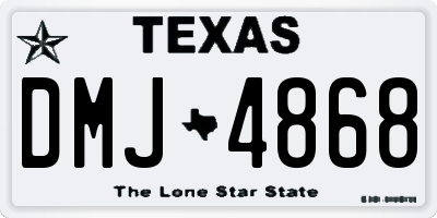 TX license plate DMJ4868