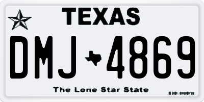 TX license plate DMJ4869