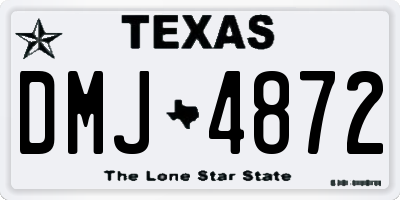TX license plate DMJ4872
