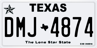 TX license plate DMJ4874