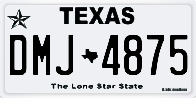 TX license plate DMJ4875