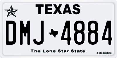 TX license plate DMJ4884