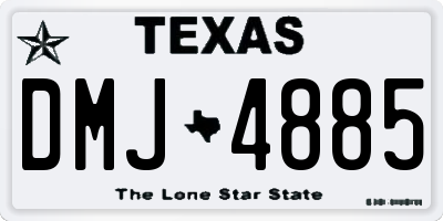 TX license plate DMJ4885
