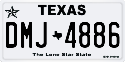 TX license plate DMJ4886
