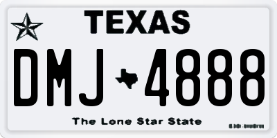 TX license plate DMJ4888